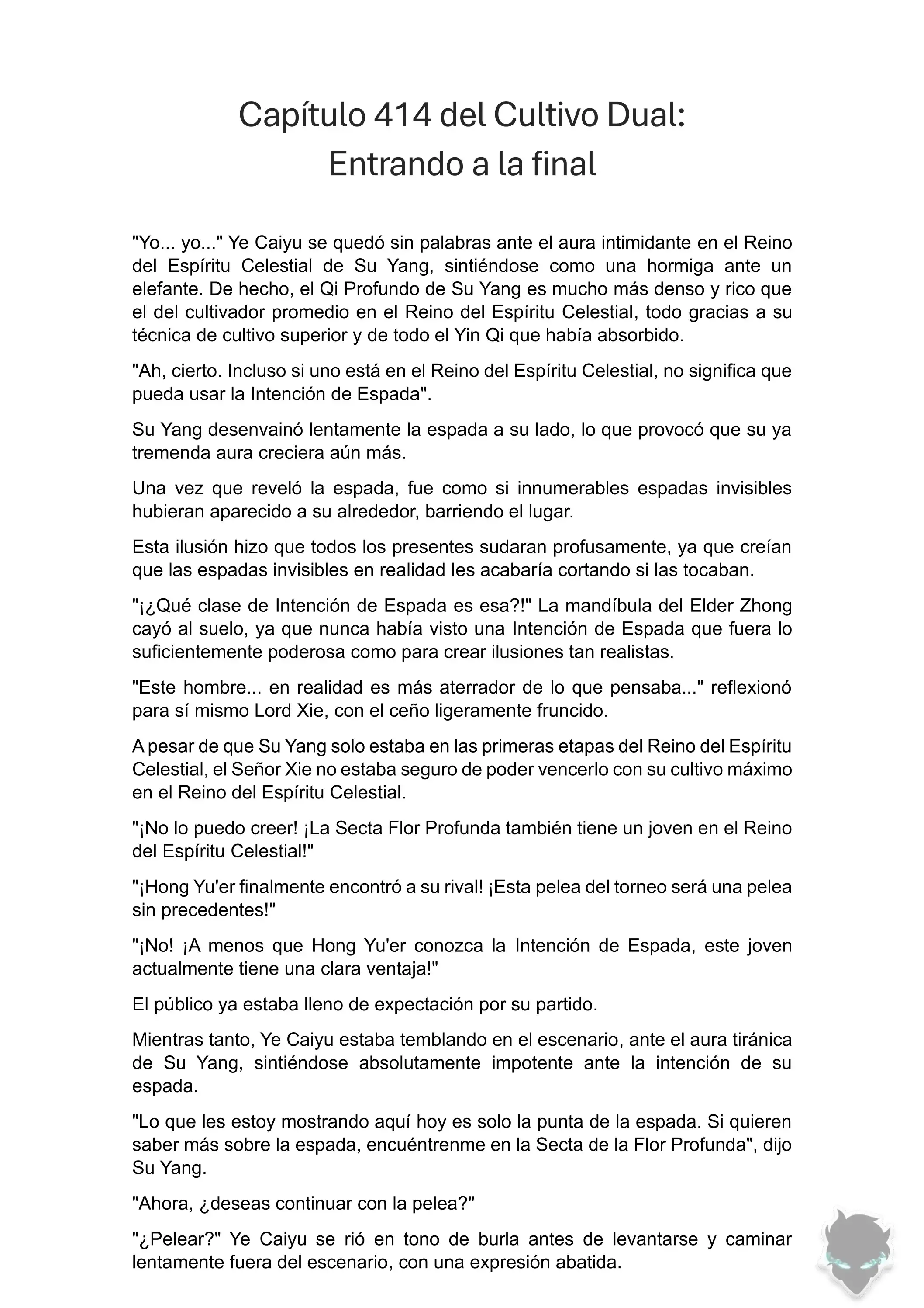 Dual Cultivation Capitulo 414 page 0