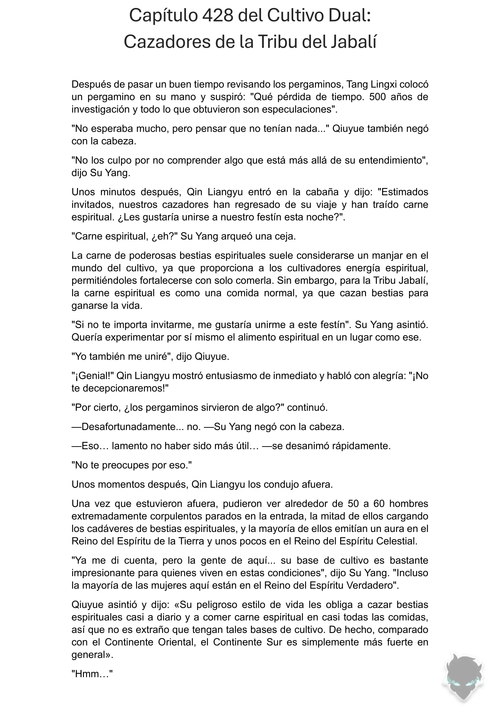 Dual Cultivation Capitulo 428 page 0