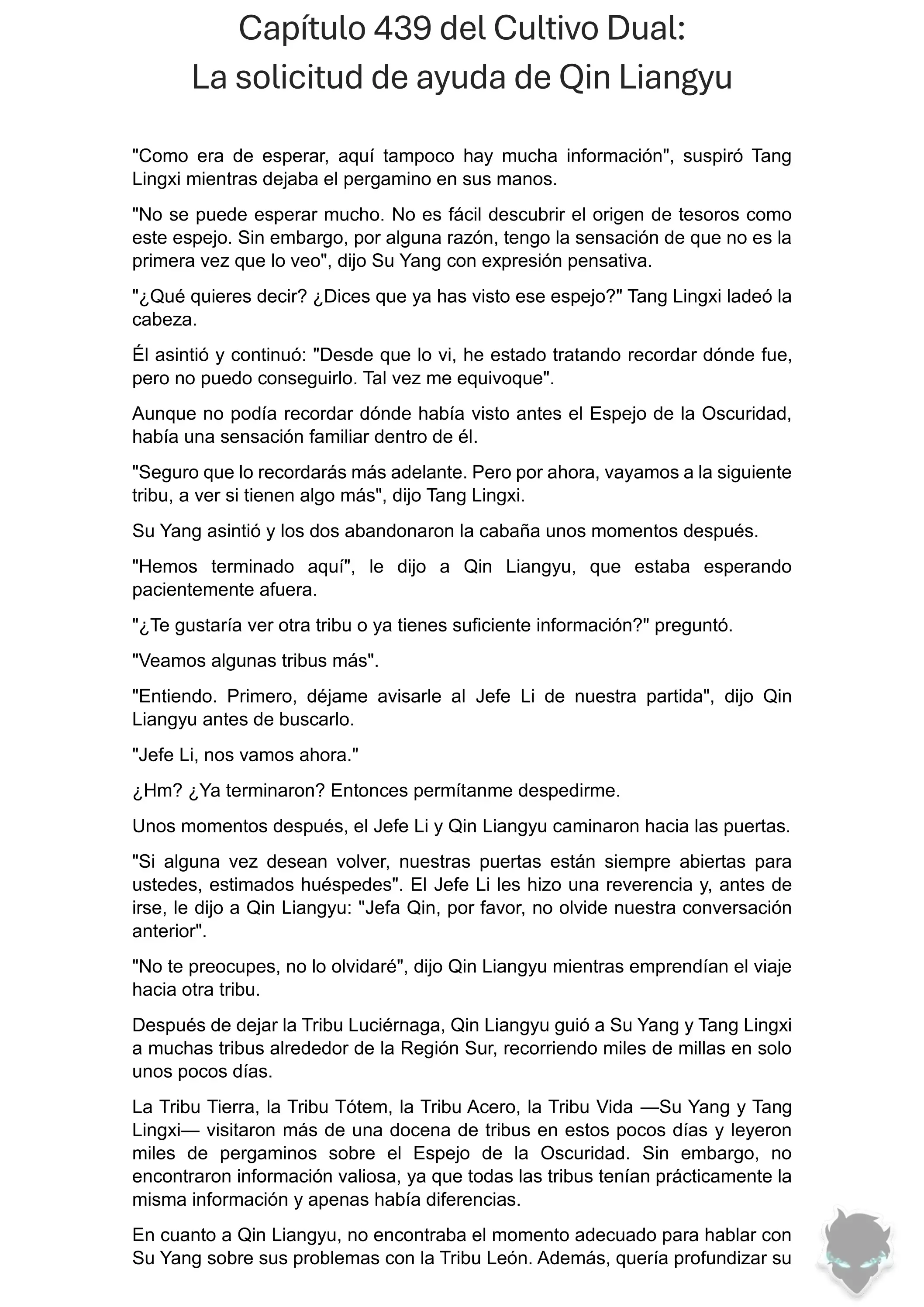 Dual Cultivation Capitulo 439 page 0