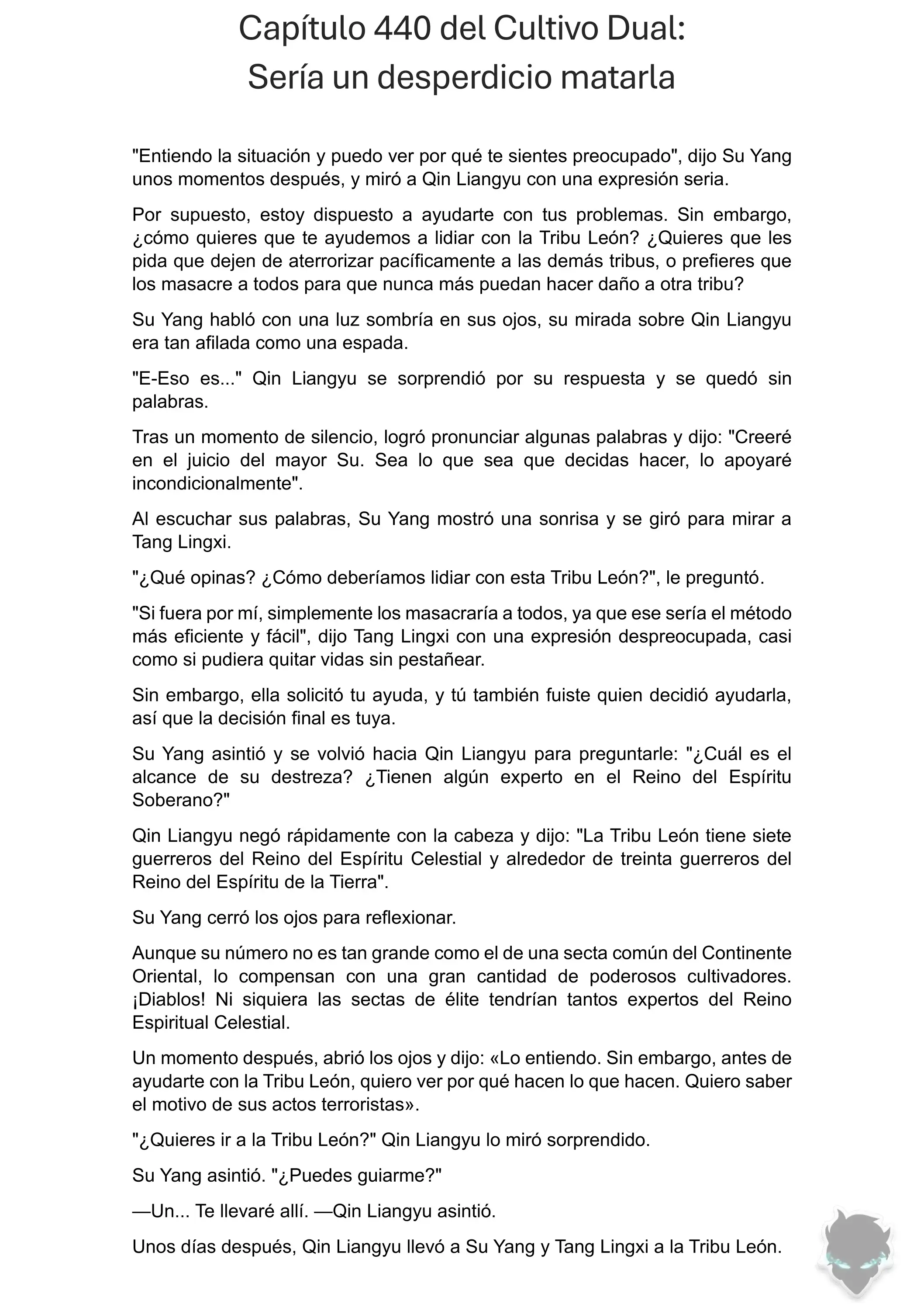 Dual Cultivation Capitulo 440 page 0