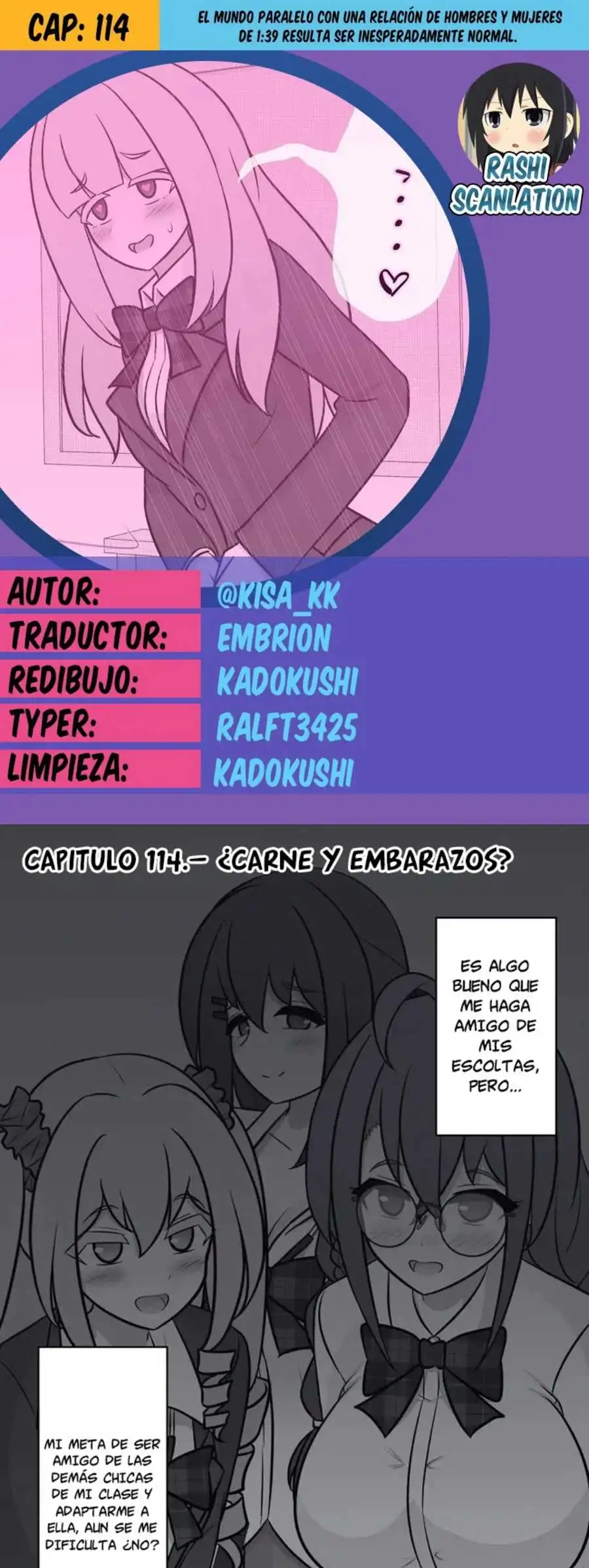 El mundo paralelo con una relación de hombres y mujeres de 1:39 resulta ser inesperadamente normal. Capitulo 114 page 0