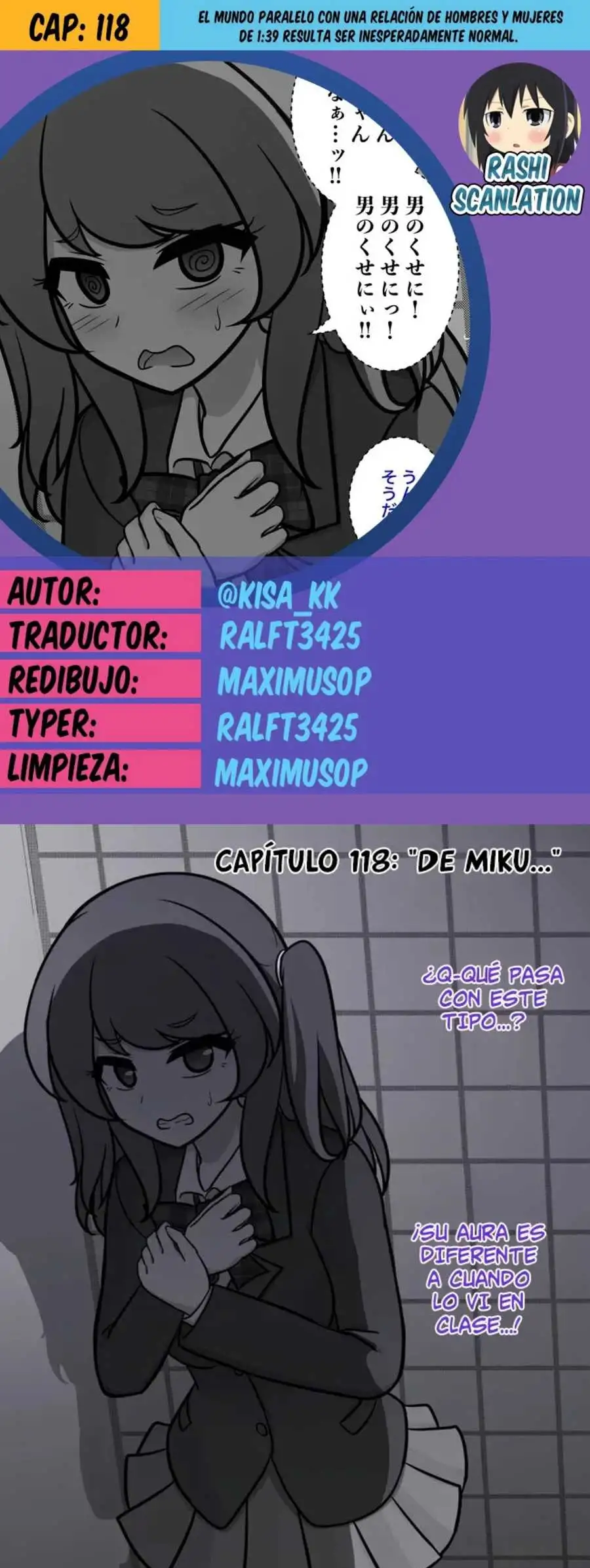 El mundo paralelo con una relación de hombres y mujeres de 1:39 resulta ser inesperadamente normal. Capitulo 118 page 0