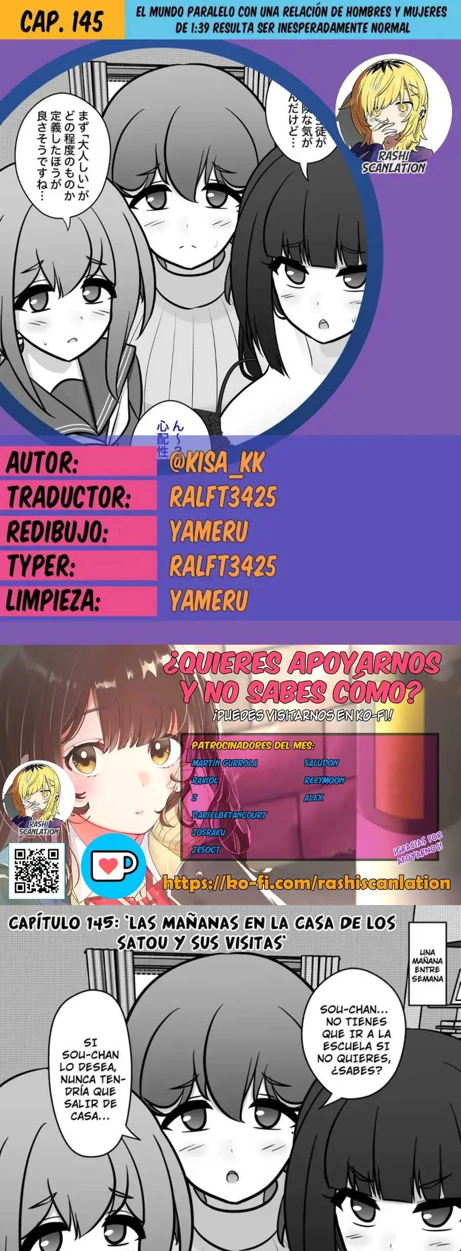 El mundo paralelo con una relación de hombres y mujeres de 1:39 resulta ser inesperadamente normal. Capitulo 145 page 0
