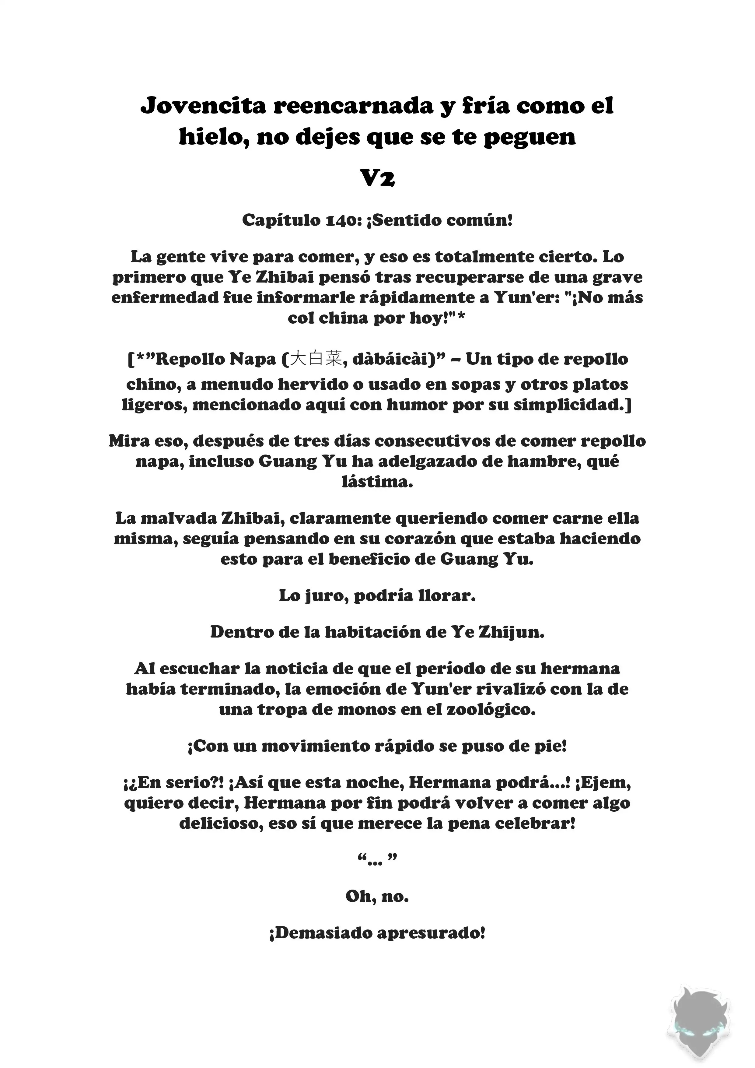 Jovencita reencarnada y fría como el hielo, no dejes que se te peguen Capitulo 140 page 0