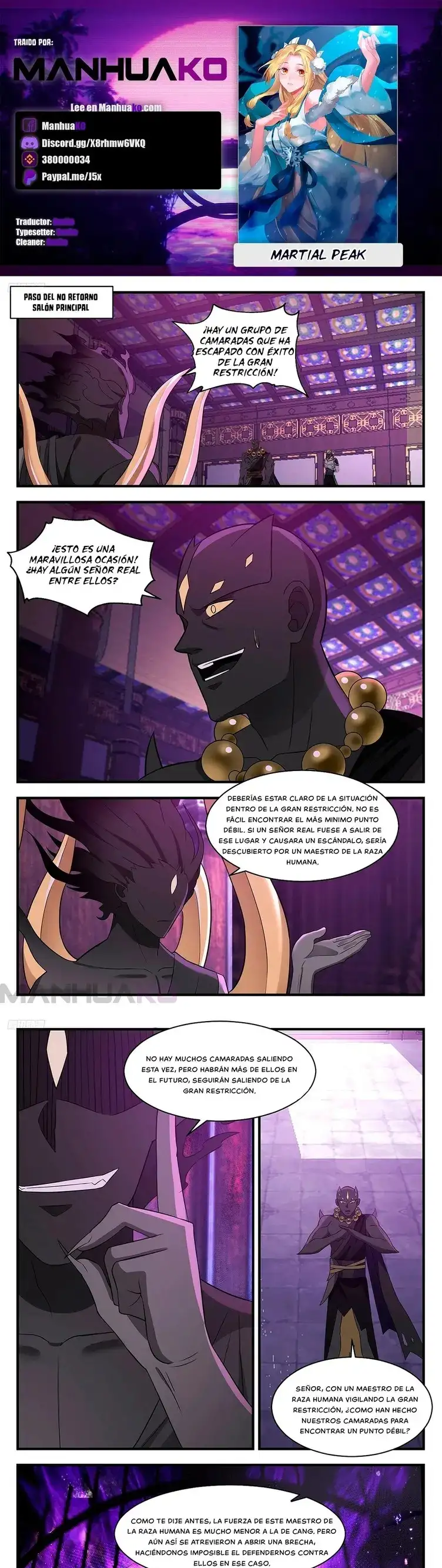 Martial Peak Capitulo 3474 page 0